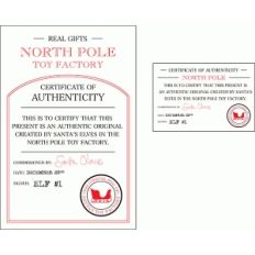 santa's certificate of authenticity