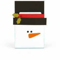 snowman pocket gift card holder