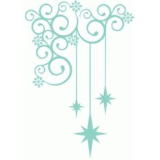 christmas star drop corner flourish