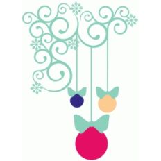 bow bauble flourish corner