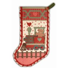 teddy train stocking