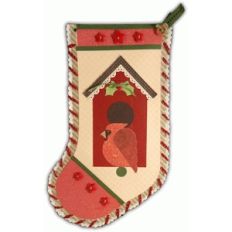 cardinal birdhouse stocking