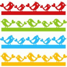 birds borders set
