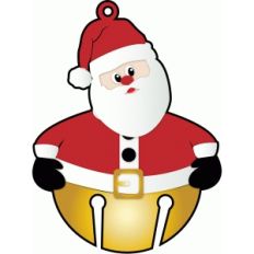 whimsical santa jingle bell