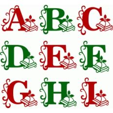 christmas bells alphabet a-i