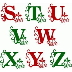 christmas bells alphabet s-z