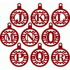 christmas ornaments alphabet j-r