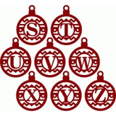 christmas ornaments alphabet s-z