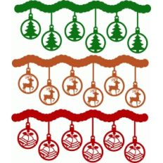 christmas ornaments borders set