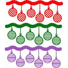 christmas ornaments borders set 3