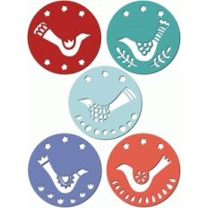 five birds round bunting