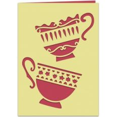 tea for two 7x5 cutout card