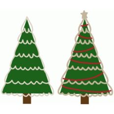 trimmed christmas tree