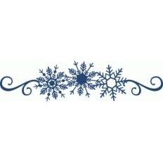 triple snowflake flourish border