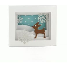 5x7 reindeer shadow box card