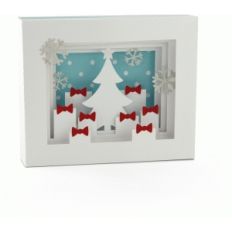 5x7 christmas tree shadow box card