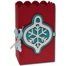 3d snow ornament favor bag