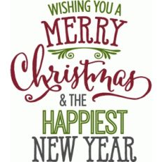 merry christmas and happiest new year - phrase