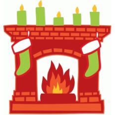 fireplace with stockings