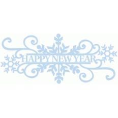 happy new year snowflake title