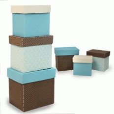 3 set of stacked rectangle boxes
