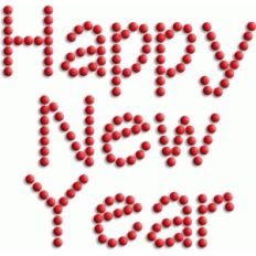 rhinestone happy new year