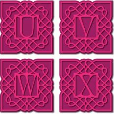 celtic monogram uvwx