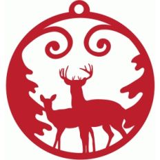 deer christmas tag