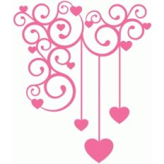 heart drop corner flourish
