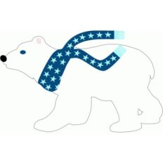 polar bear with scarf