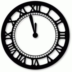 clock vinyl design
