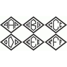 diamond monogram a-f