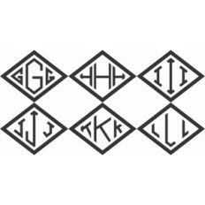 diamond monogram g-l