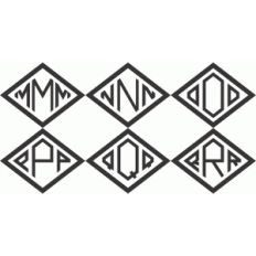 diamond monogram m-r