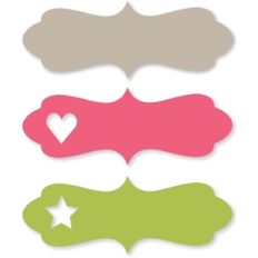 cute heart and star labels