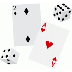dice and cards