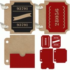 3x4 mini album pocket ticket set