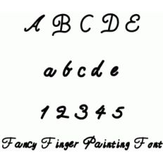 fancy finger painting font