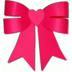 3d puckered bow with tails