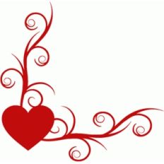 heart corner flourish