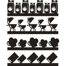 barbecue borders set 6