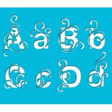 flourish letter cutouts 1