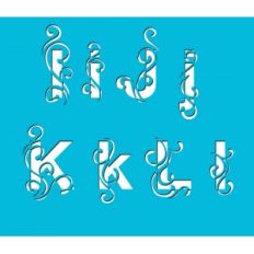 flourish letter cutouts 3