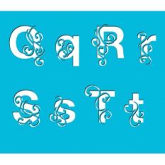 flourish letter cutouts 5
