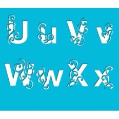 flourish letter cutouts 6