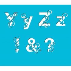 flourish letter cutouts 7