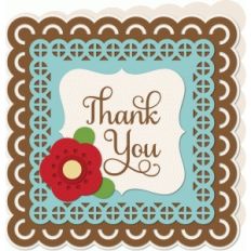 lace thank you card