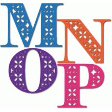 ornate monogram mnop