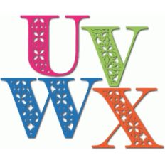 ornate monogram uvwx