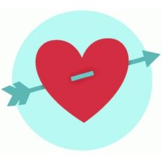 heart with arrow seal
